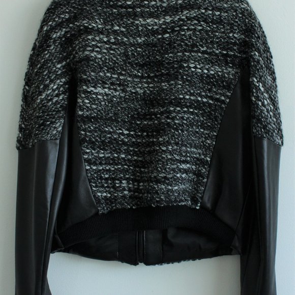 Wool and Leather Bomber - Picture 3 of 6